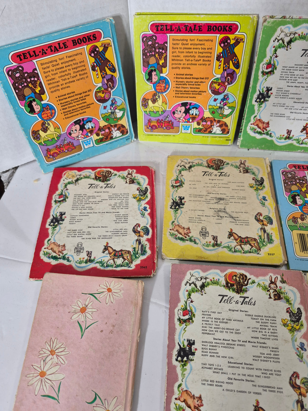 Vintage Children’s Hardcover Book Lot – 14 Whitman Tell-A-Tale, Disney, Bugs Bunny & Rand McNally Books