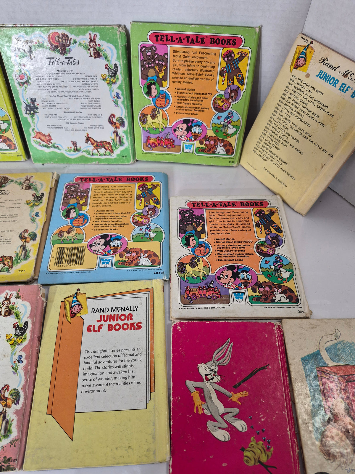 Vintage Children’s Hardcover Book Lot – 14 Whitman Tell-A-Tale, Disney, Bugs Bunny & Rand McNally Books
