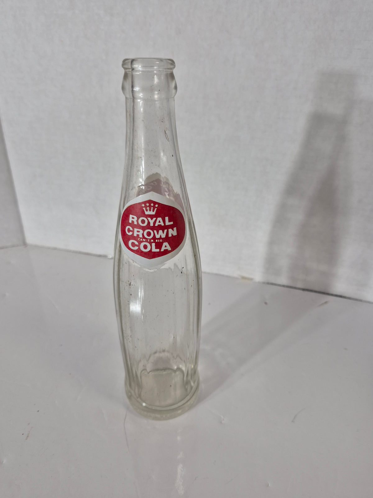Vintage Royal Crown Cola RC 10 oz ACL Glass Soda Bottle – Red & White Double-Sided Logo