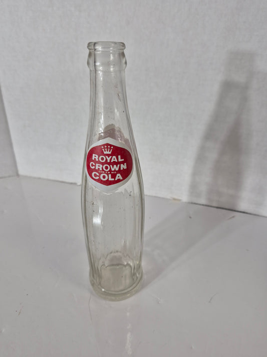 Vintage Royal Crown Cola RC 10 oz ACL Glass Soda Bottle – Red & White Double-Sided Logo