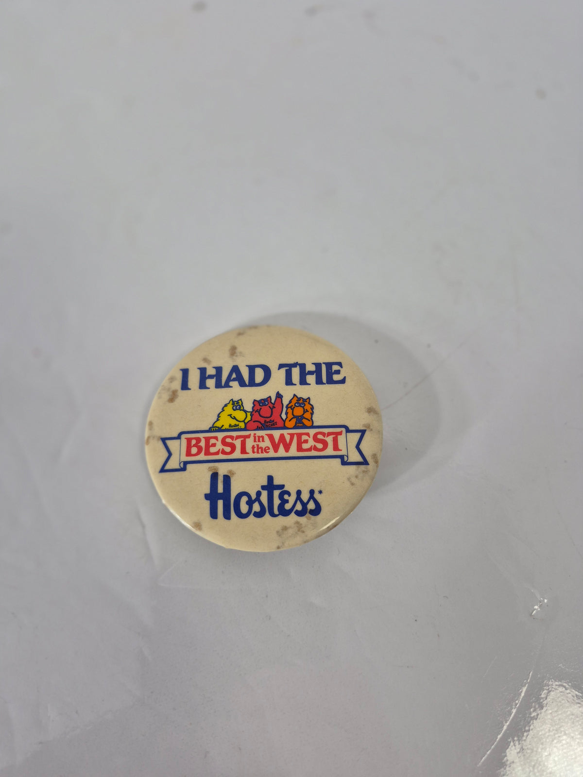 Vintage Hostess “I Had the Best in the West” Pinback Button – 2.5"