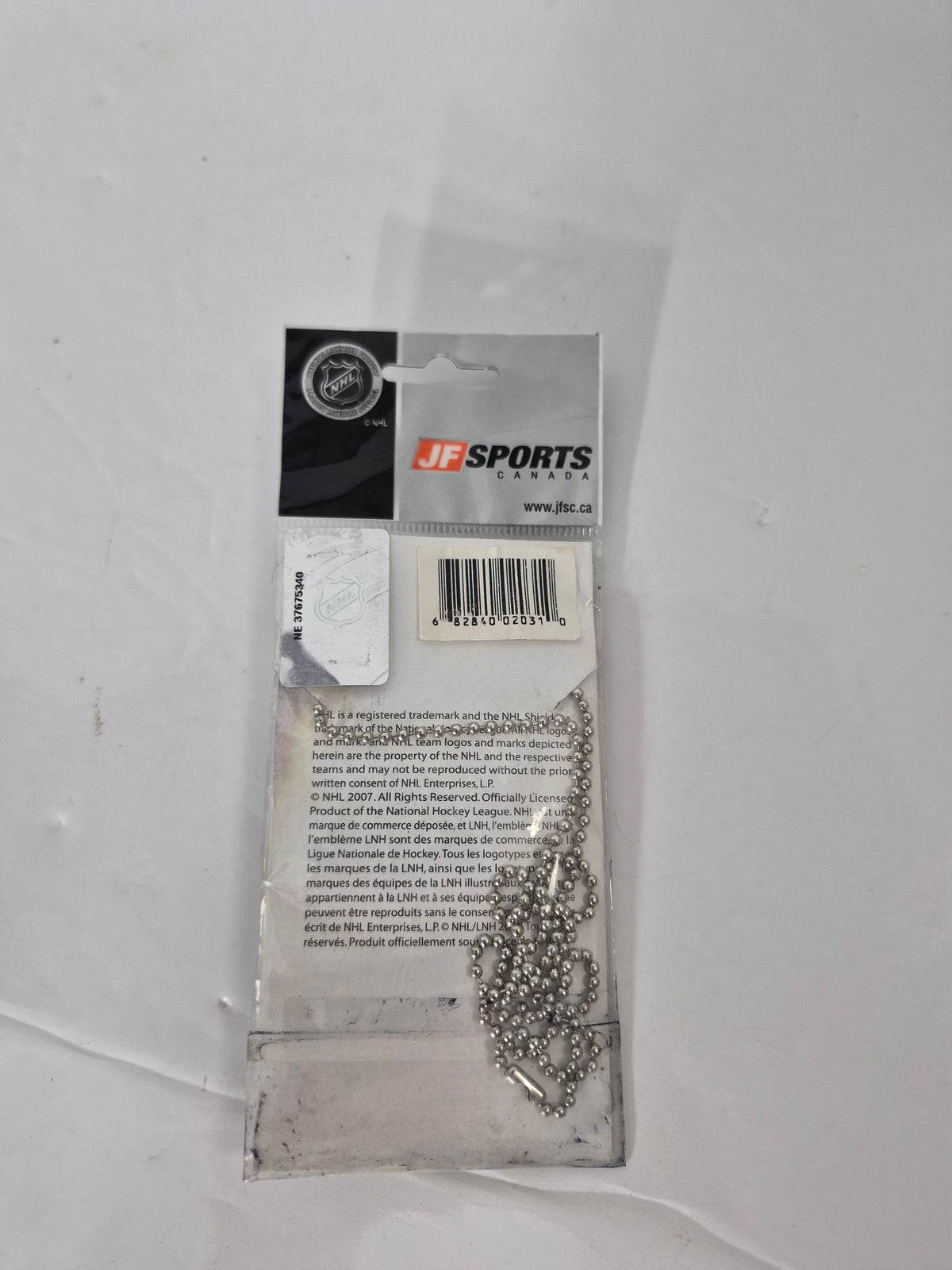 Ottawa Senators NHL Dog Tag Necklace – JF Sports Canada – Officially Licensed 2007