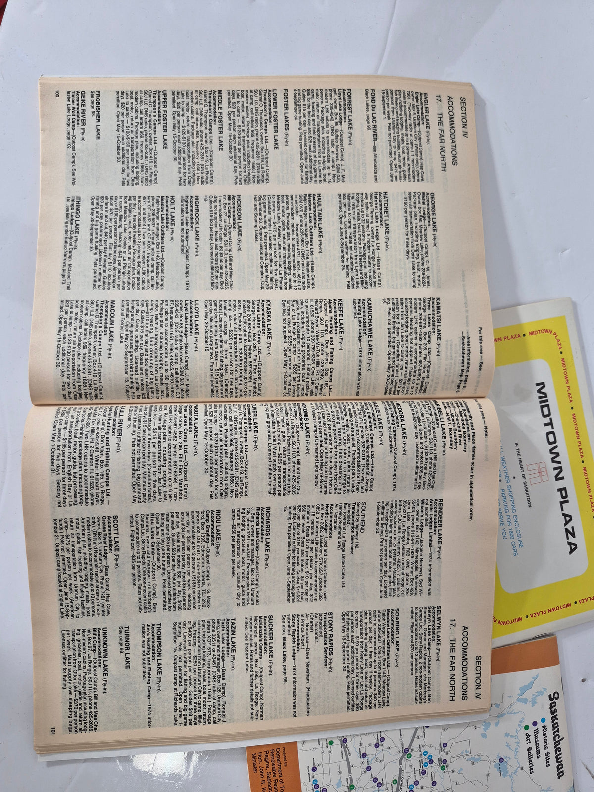 1974 Saskatchewan Travel Guide & “Saskatoon the Beautiful” Tourism Guide – Vintage Map & Brochure Lot