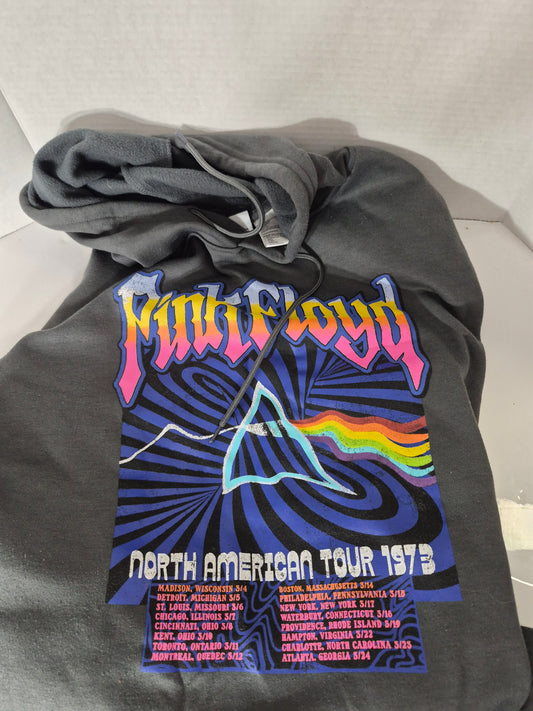 Pink Floyd North American Tour 1973 Licensed Pullover Hoodie – Unisex Large – 2022