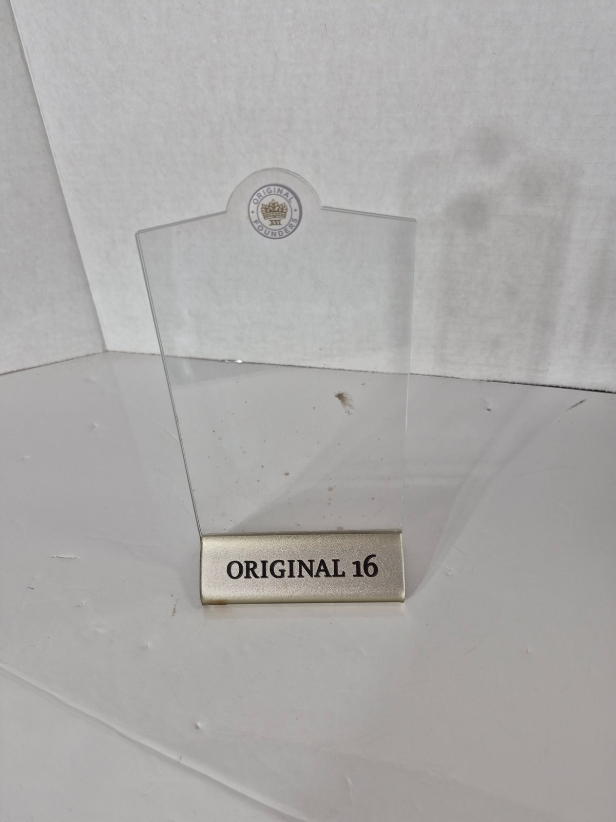 Genuine Original 16 Beer Bar Tabletop Advertising Stand – Great Western Brewing Saskatoon – Approx. 8" x 4"