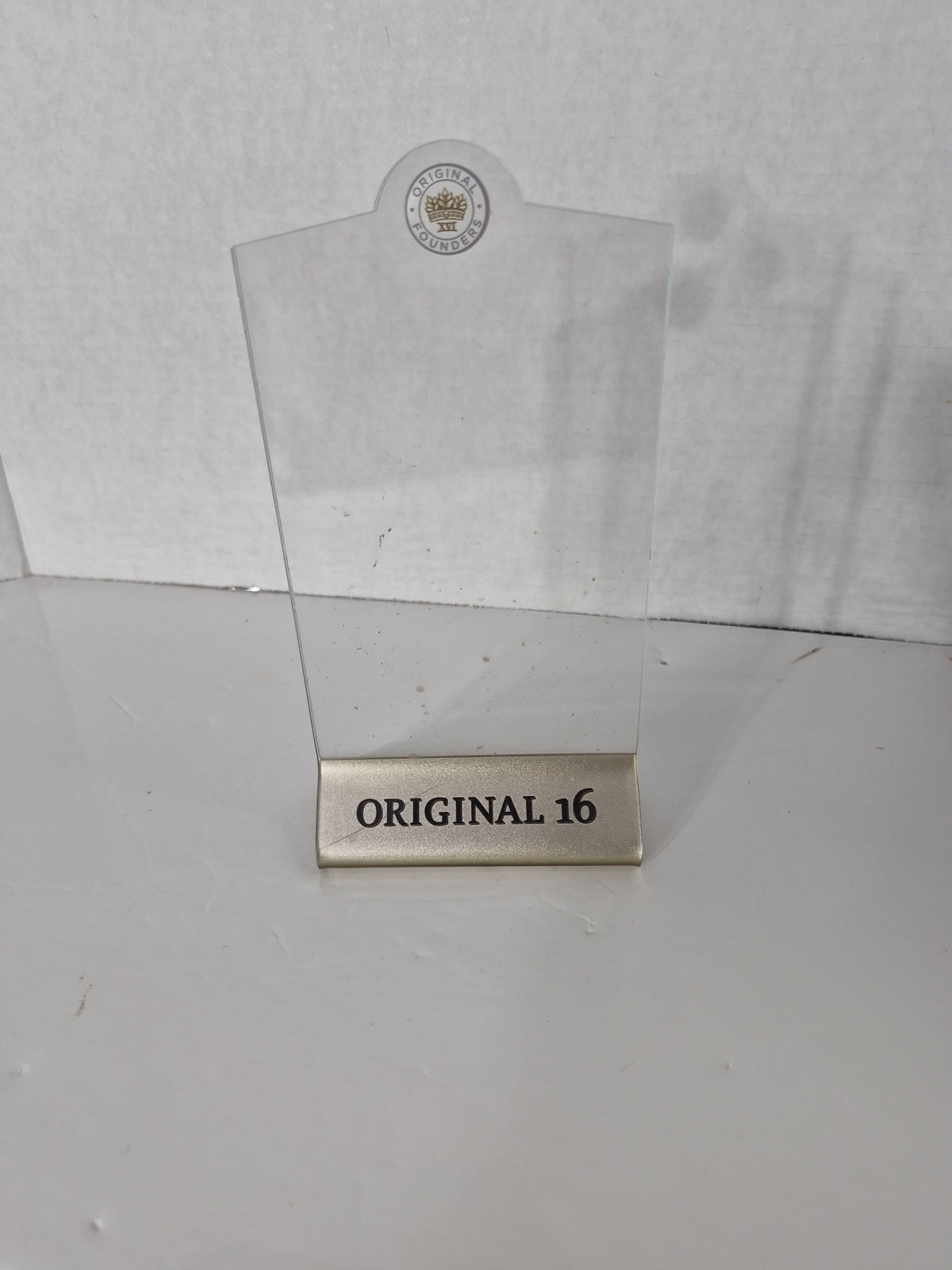 Genuine Original 16 Beer Bar Tabletop Advertising Stand – Great Western Brewing Saskatoon – Approx. 8" x 4"