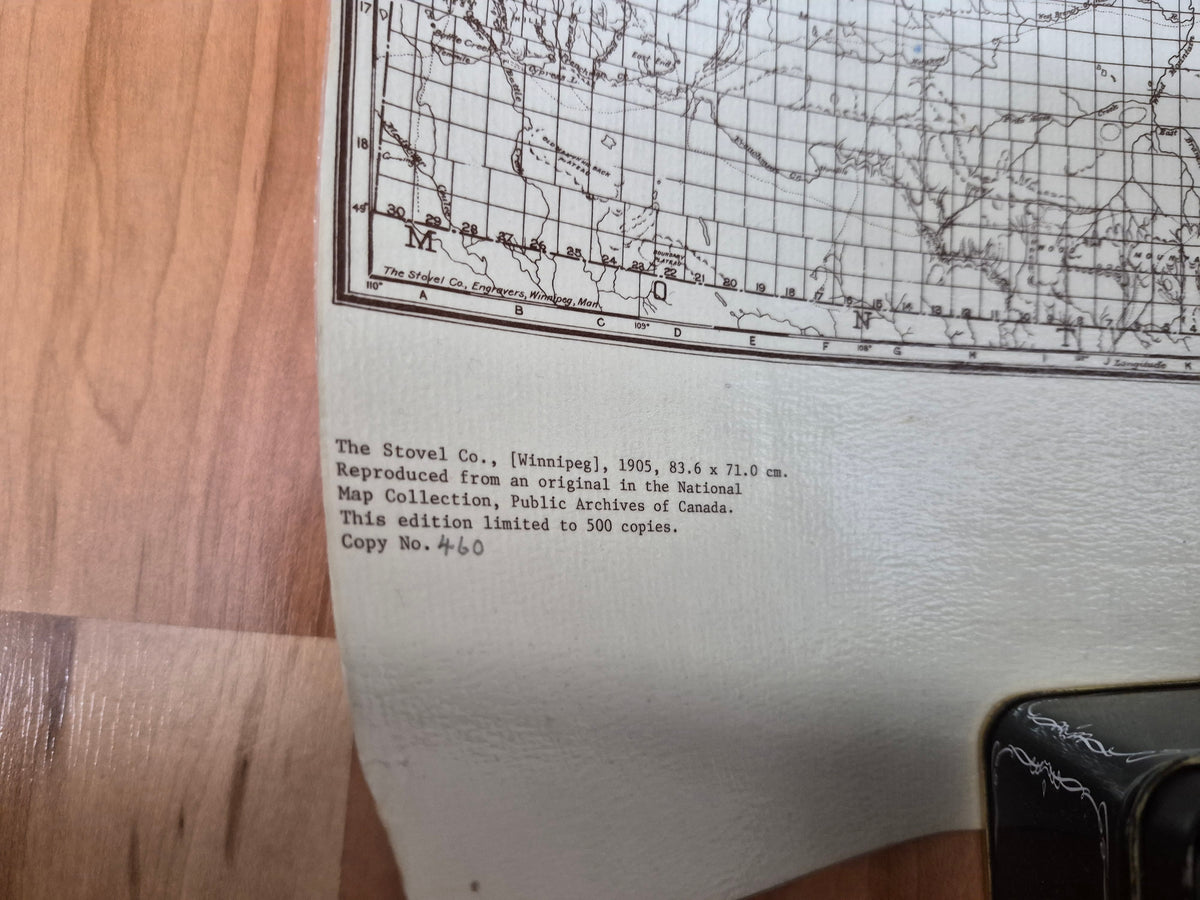 Limited Edition 1979 Stovel’s Map of Saskatchewan – 1905 Facsimile No. 38 – No. 460/500 – 22" x 15"