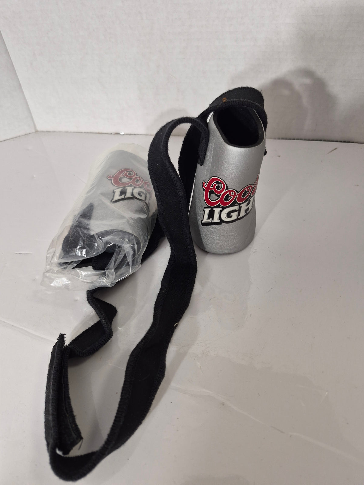 Coors Light Insulated Beer Bottle Holders with Neck Straps – Set of 2 – One Unused