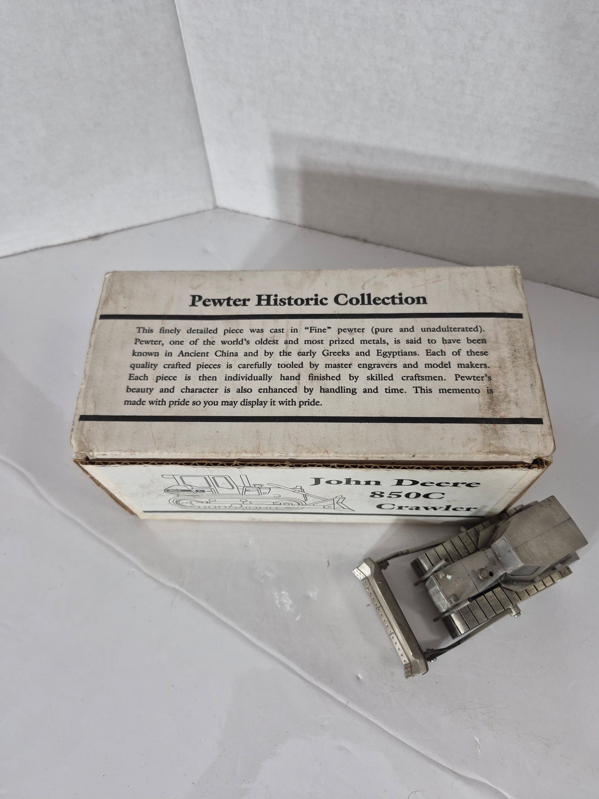 Vintage SpecCast John Deere 850C Crawler Dozer Pewter Model – 1:50 Scale – Original Box – JDM 084