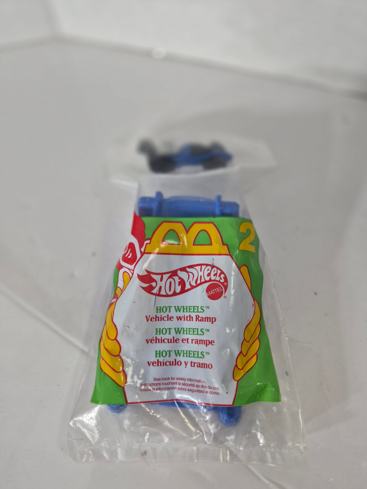 1995 McDonald’s Hot Wheels Vehicle with Ramp Happy Meal Toy – Mattel – Sealed in Original Package