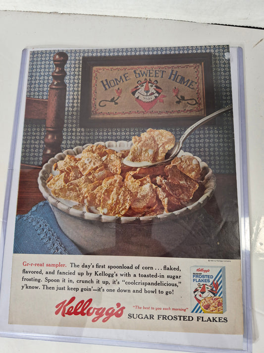 Original 1964 Kellogg’s Sugar Frosted Flakes Tony the Tiger Magazine Advertisement – 20.25" x 13.5"