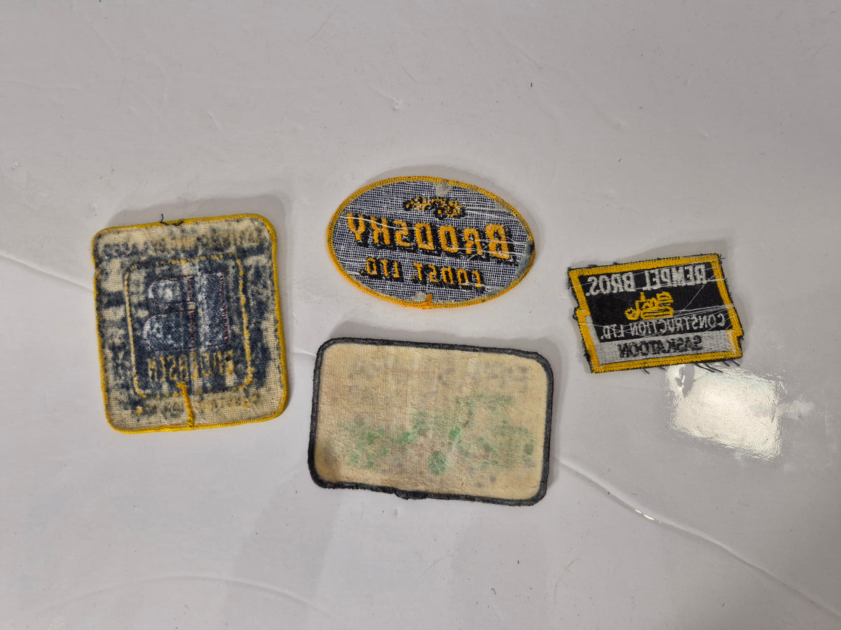 Vintage Saskatchewan Construction Company Advertising Patches – Lot of 4 – Brodsky, Broersen, Prestupa & Rempel Bros.