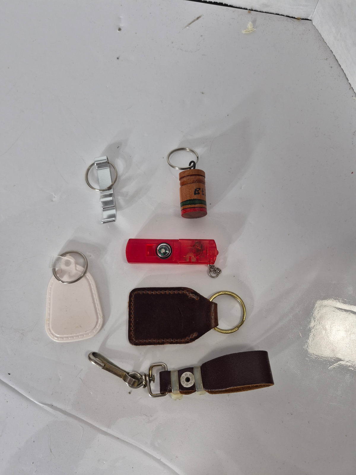 Vintage Advertising Keychain Lot of 6 – PharmaChoice, RIDE 911, Shriners, Leather & Novelty Collectibles
