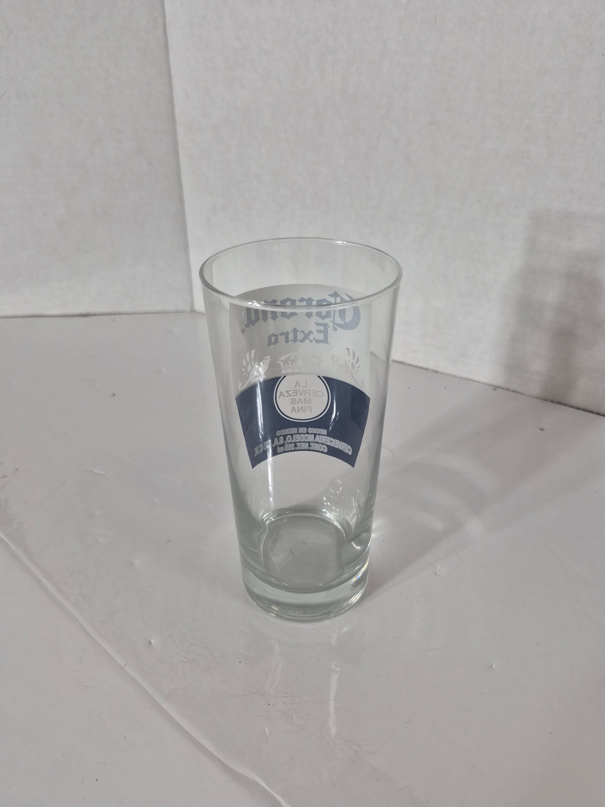 Corona Extra Beer Glass – 355 mL Mexican Beer Label Design – Libbey 15 oz Cooler Glass – 7.25"