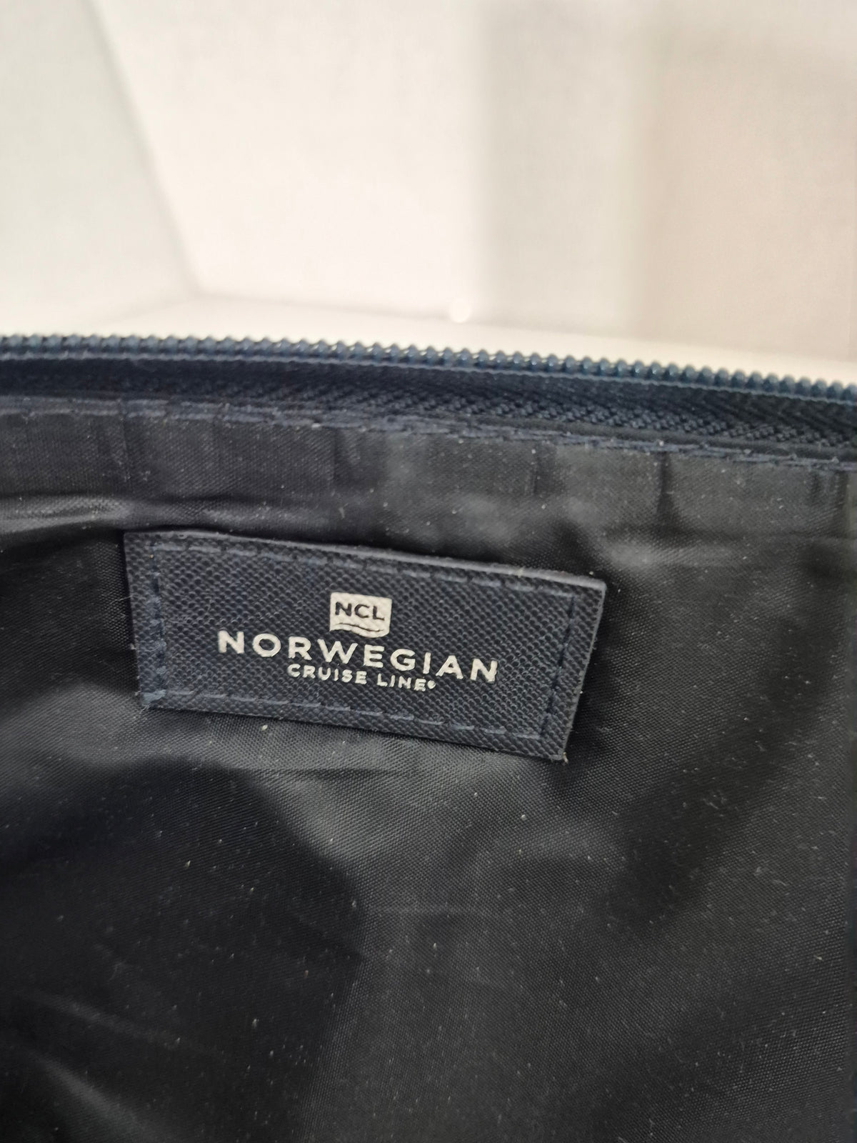 Norwegian Cruise Line PR1MA Navy Blue Zippered Travel Document Organizer Portfolio – 13.75" x 9.5"