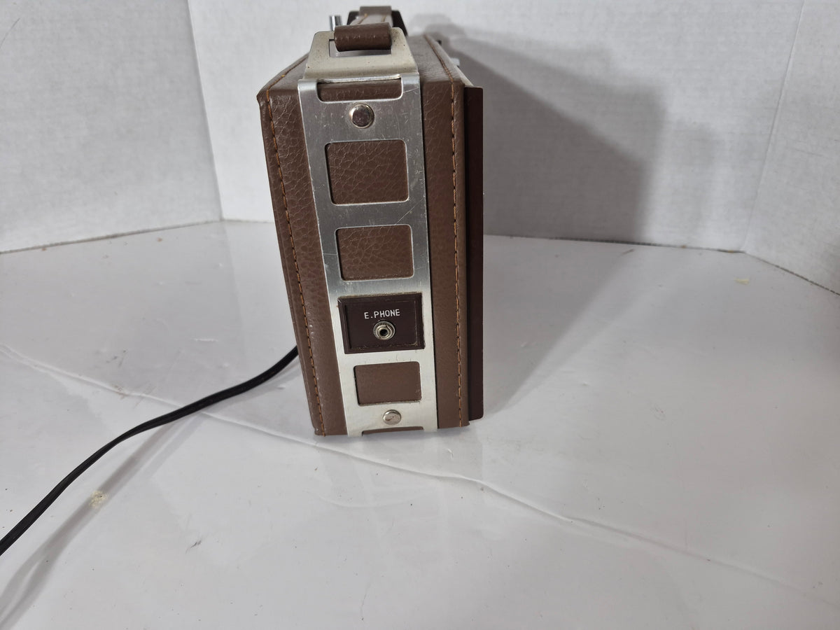 Vintage Viking by Eaton Multi-Band Portable Radio – AM/FM/SW/AIR/WB – Working – Retro Brown Leatherette