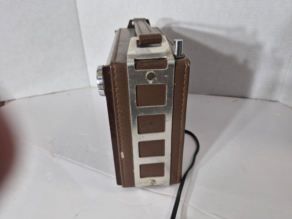 Vintage Viking by Eaton Multi-Band Portable Radio – AM/FM/SW/AIR/WB – Working – Retro Brown Leatherette