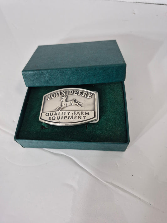 John Deere Belt Buckle – Quality Farm Equipment – 1985, Boxed