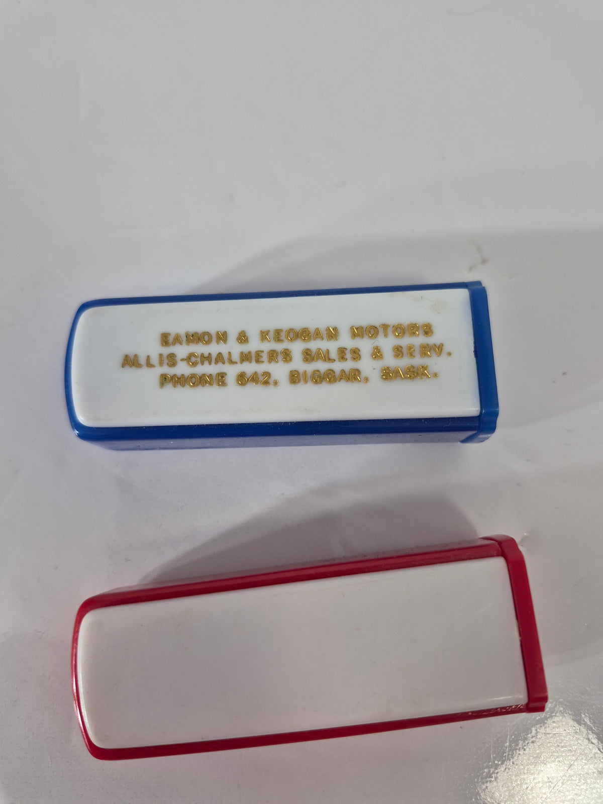 Esso Gas Pump Salt & Pepper Shakers – Esso & Esso Extra – Eamon & Keogan Motors, Biggar SK
