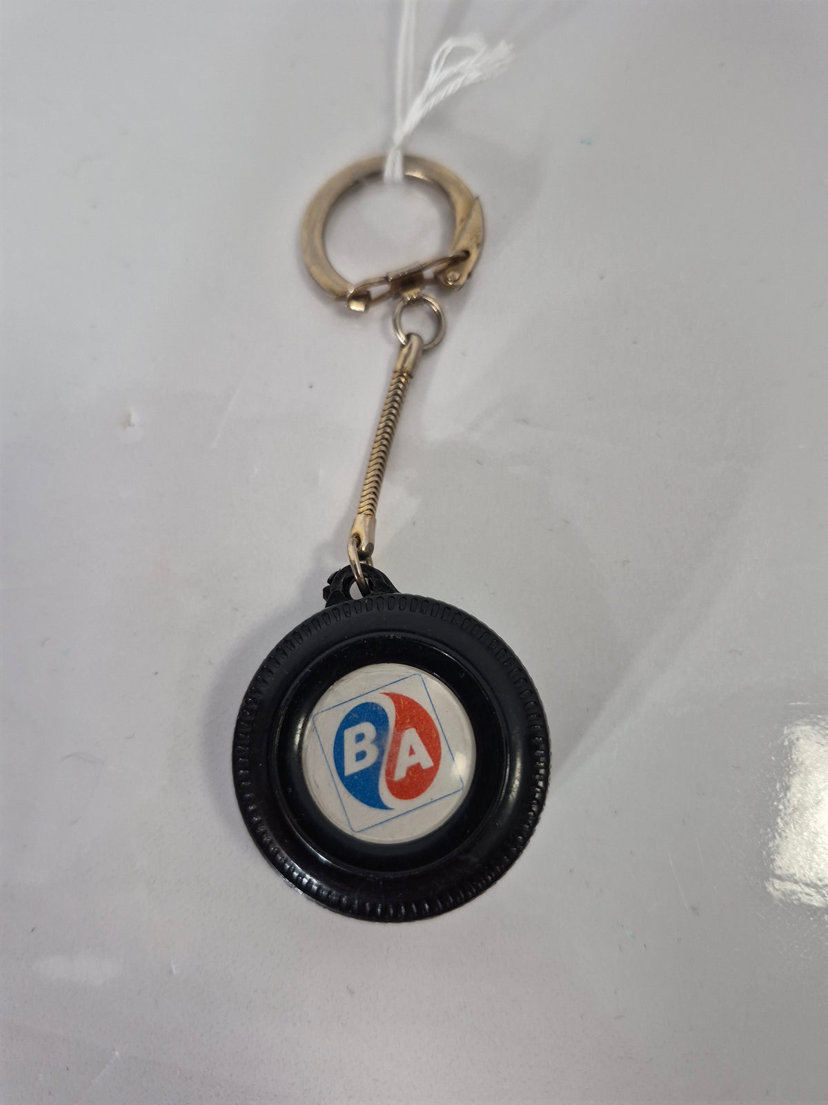 B/A Tire Keychain – British-American Oil – Allan R. Olson, Eatonia SK
