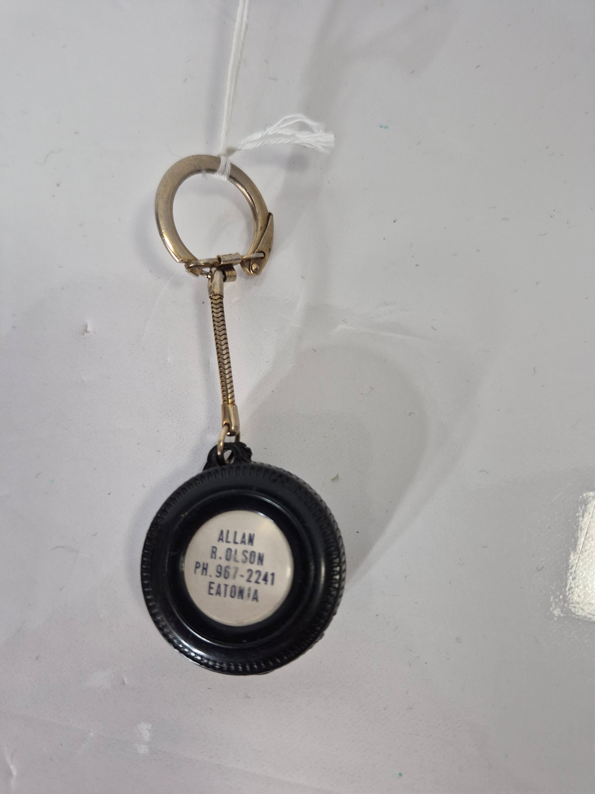 B/A Tire Keychain – British-American Oil – Allan R. Olson, Eatonia SK