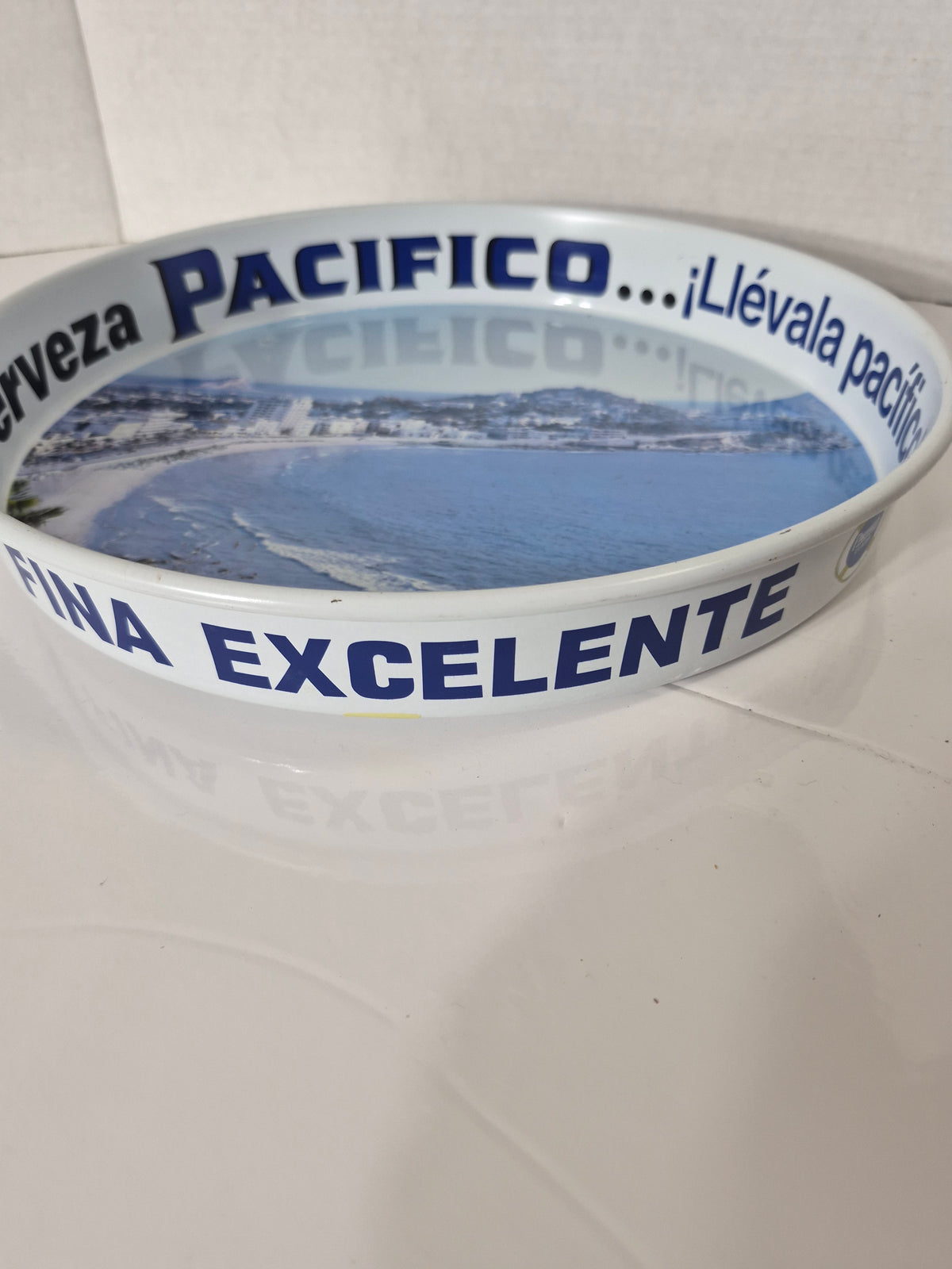 Cerveza Pacifico Tin Beer Tray – Mazatlán Beach Scene – 13.25 in.