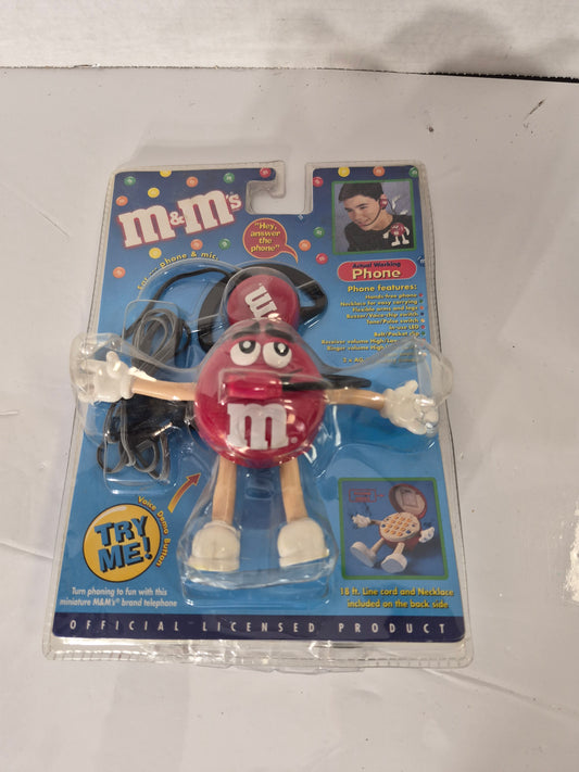 M&M's Red Character Novelty Telephone – Hands-Free – Sealed in Package