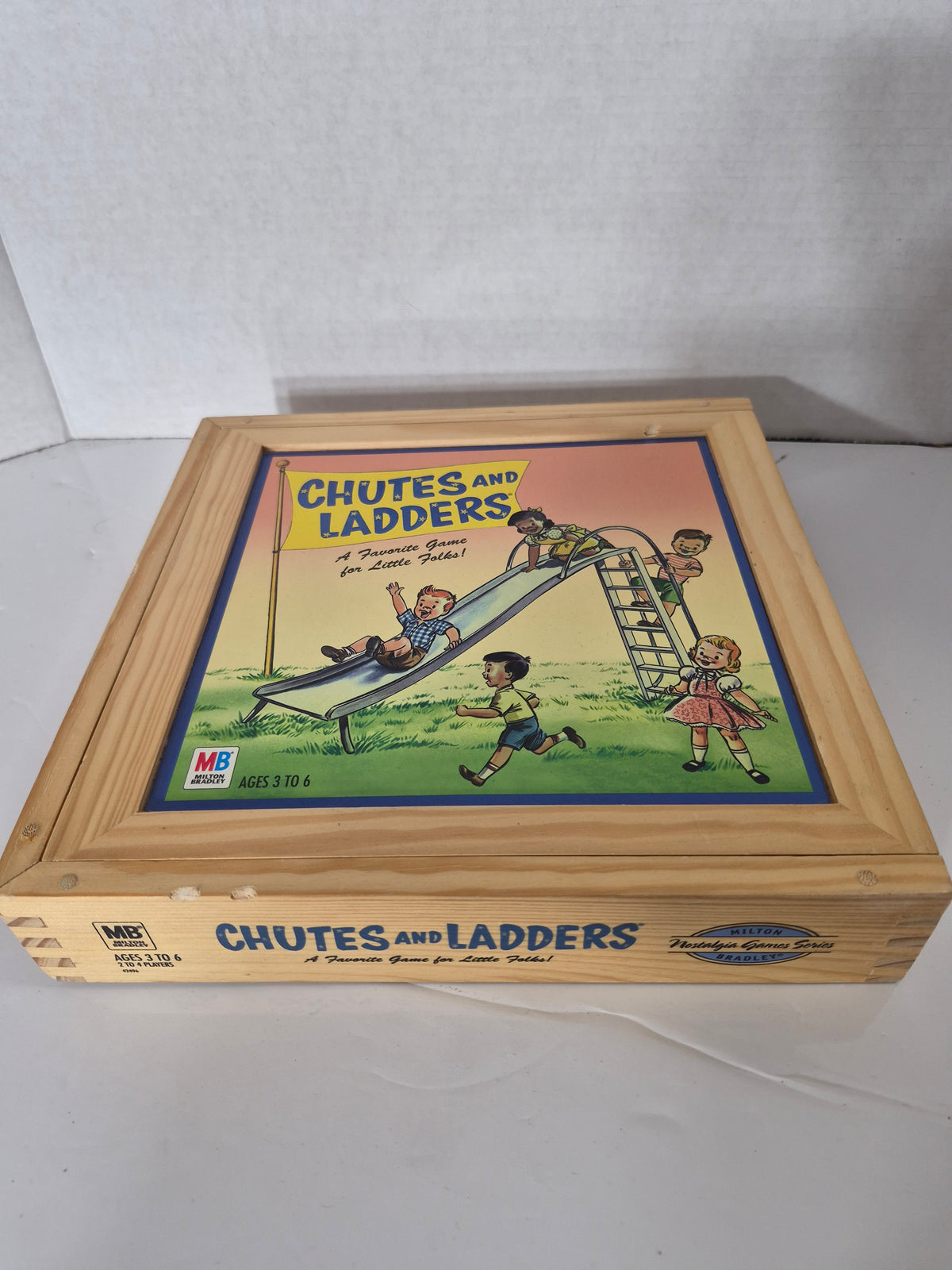 Chutes and Ladders – Milton Bradley Nostalgia Games Series 2004 – Wooden Box Edition