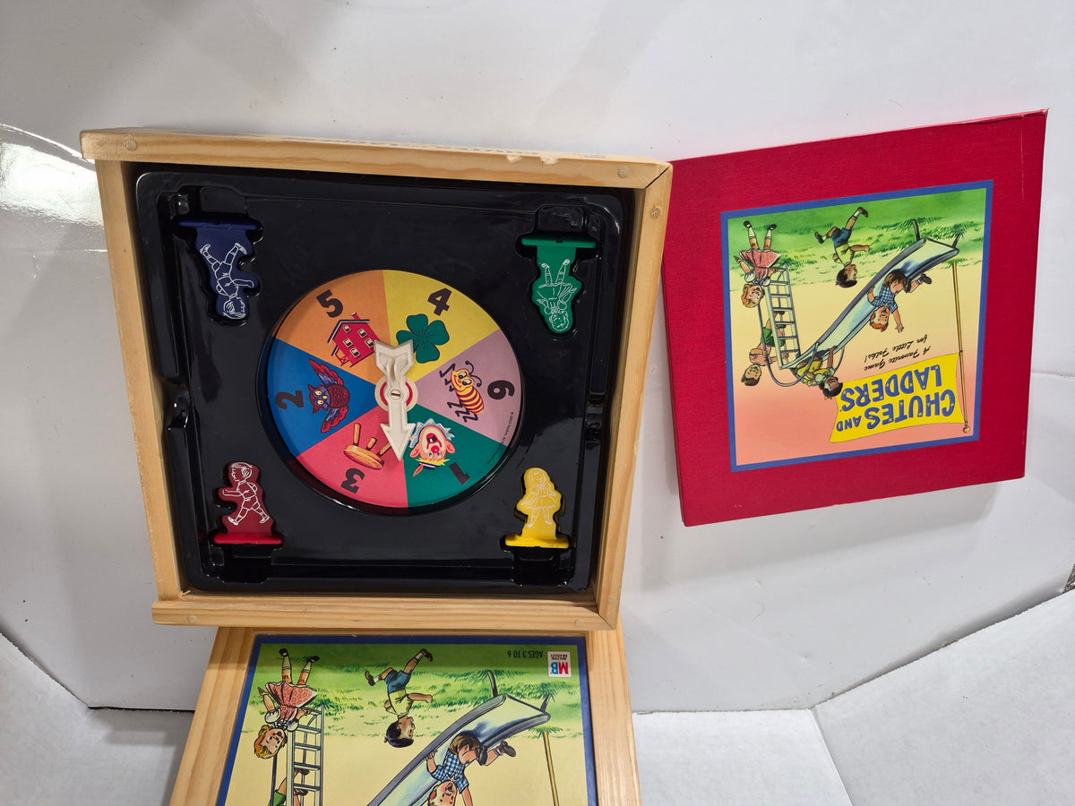 Chutes and Ladders – Milton Bradley Nostalgia Games Series 2004 – Wooden Box Edition