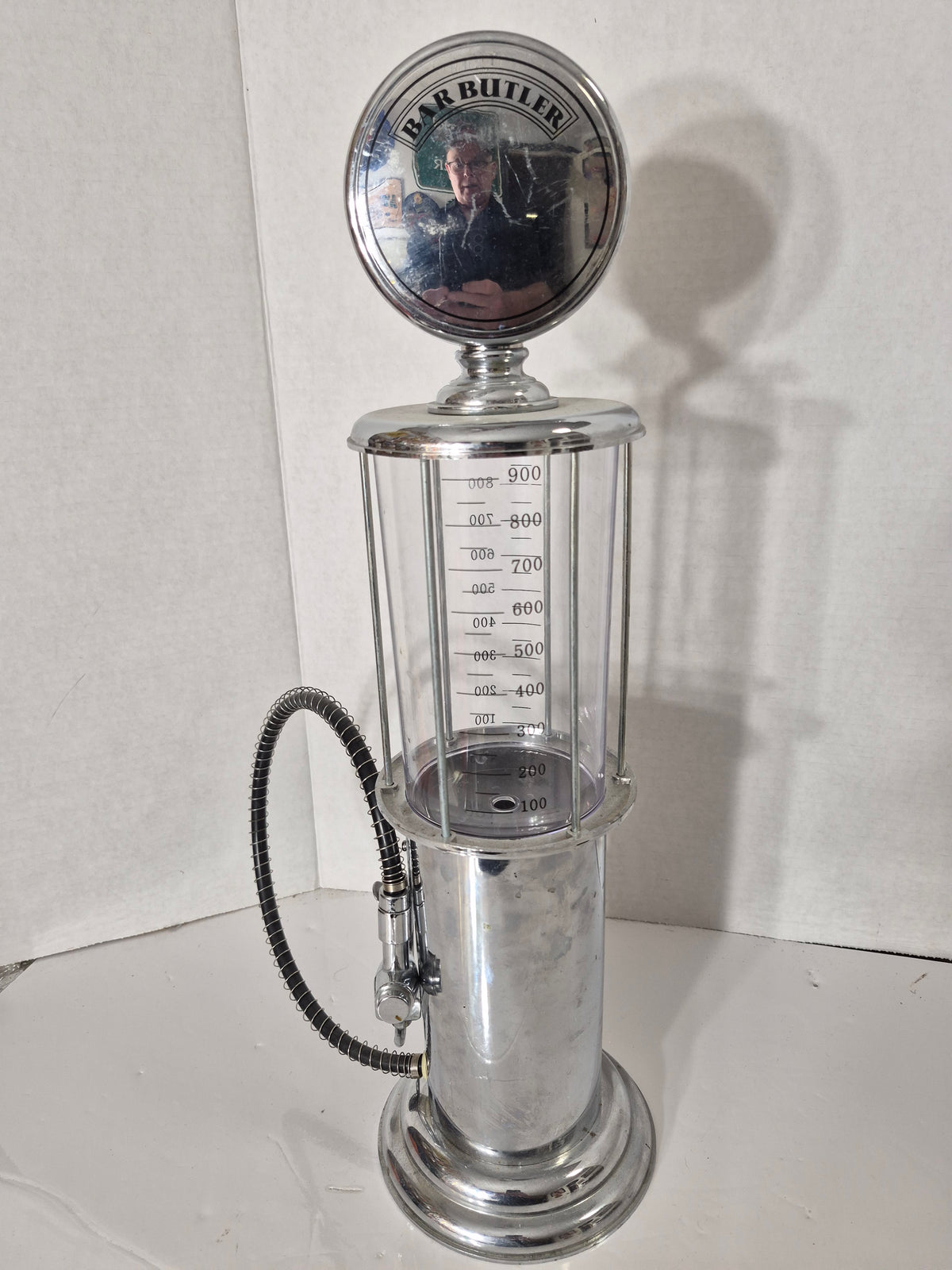 Vintage Bar Butler Liquor Dispenser – Retro Gas Pump Style – 19 in.