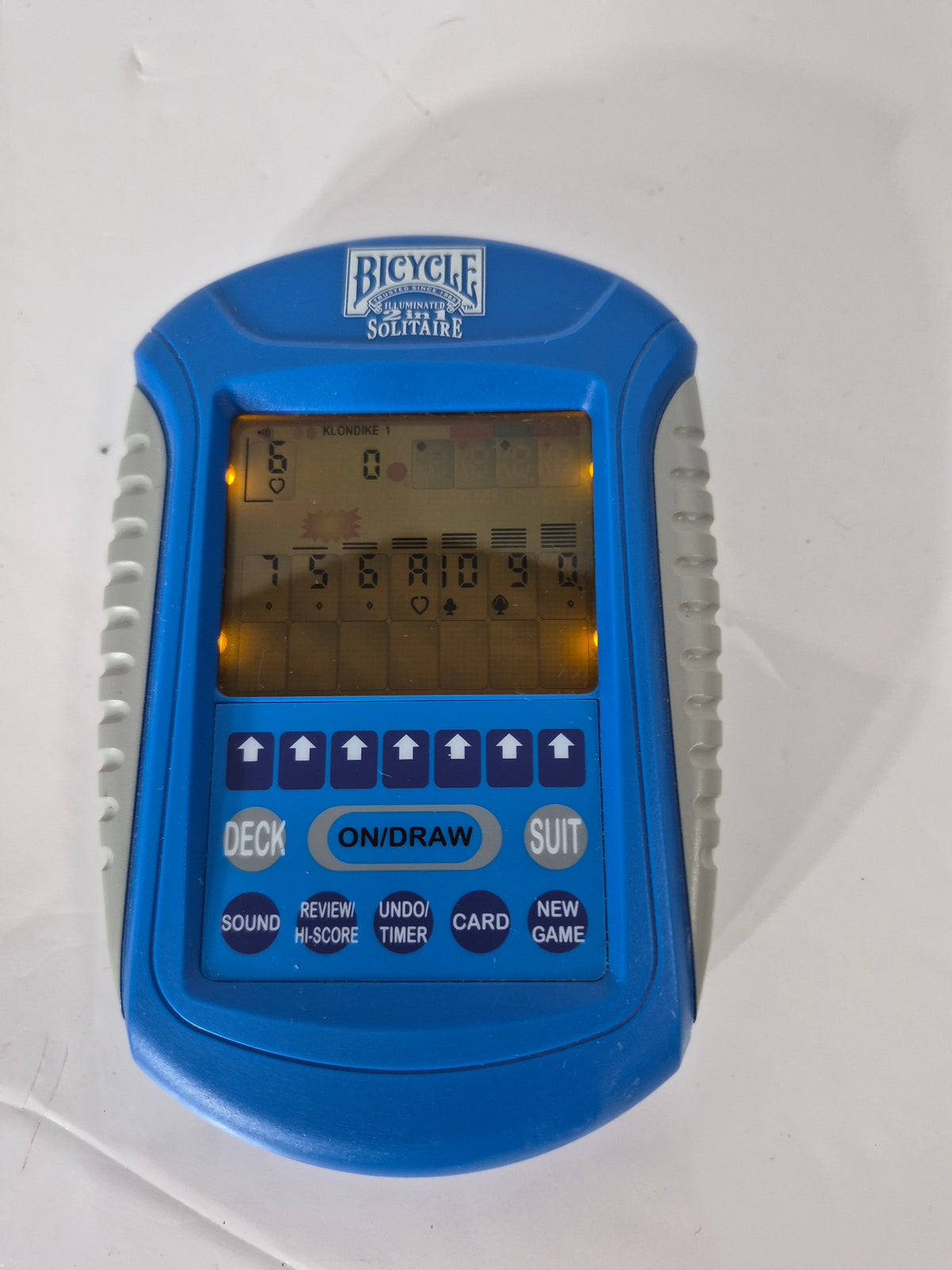Bicycle Illuminated 2 in 1 Solitaire Handheld Electronic Game – Techno Source 2006 – Tested Working