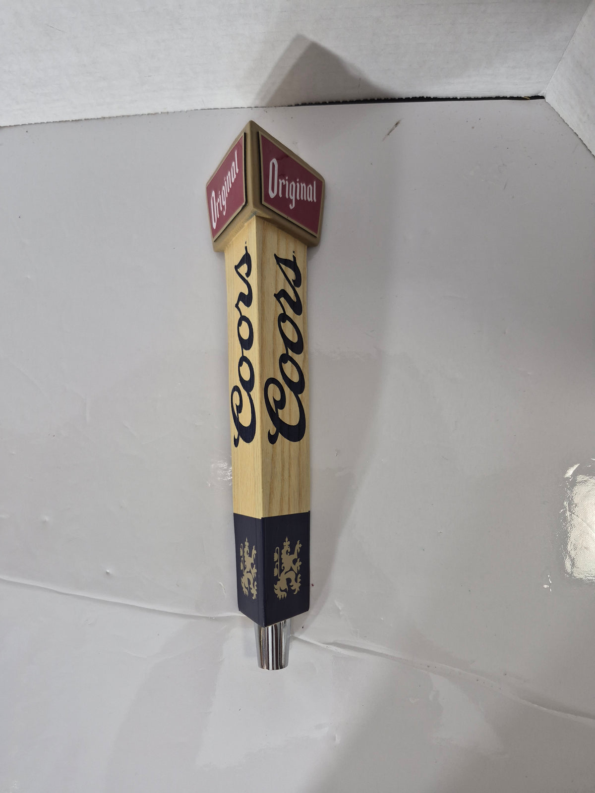 Coors Original Beer Tap Handle – Wooden with Lion Crest – 11.25 in.