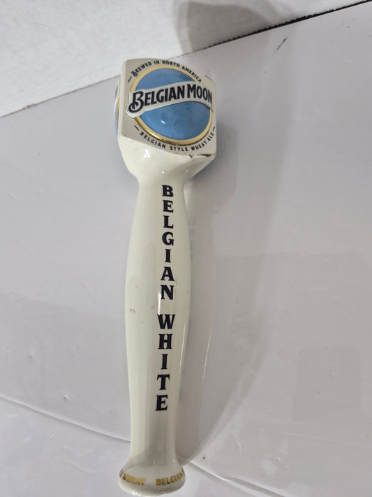 Belgian Moon Beer Tap Handle – Belgian White Wheat Ale – Ceramic – 12 in.
