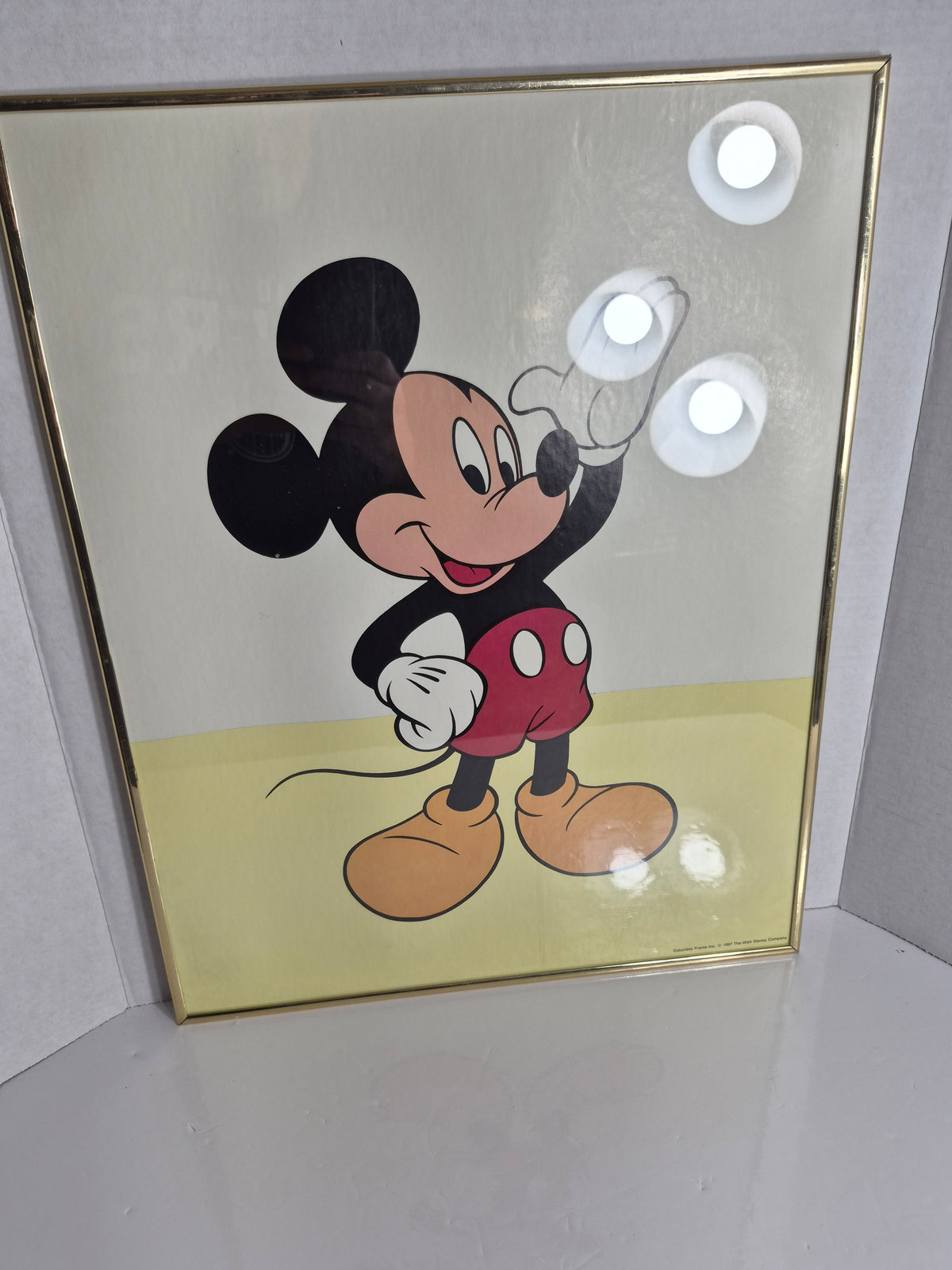 1987 Mickey Mouse Framed Print – Columbia Frame, Gold Frame – 16 x 20 in.