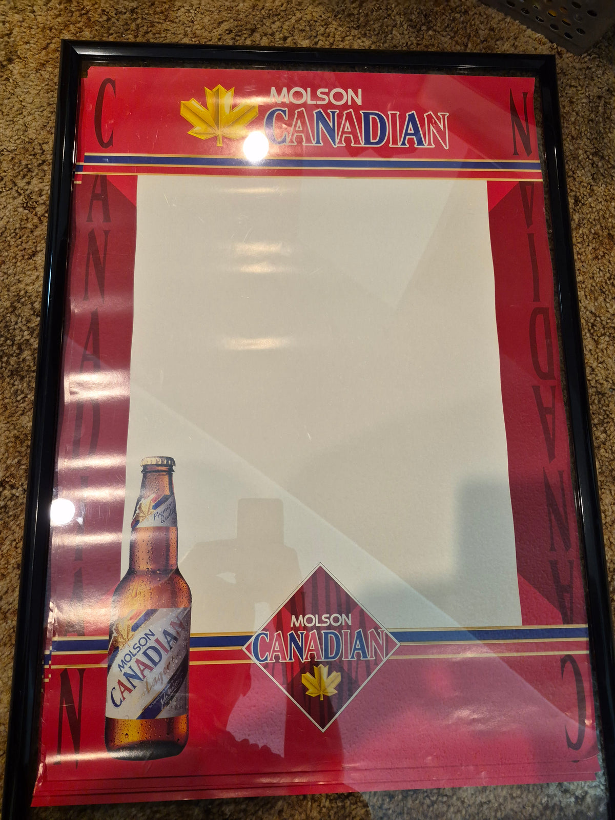 Molson Canadian Beer Poster 19 x 27 in. — Longbranch Saloon Drumheller
