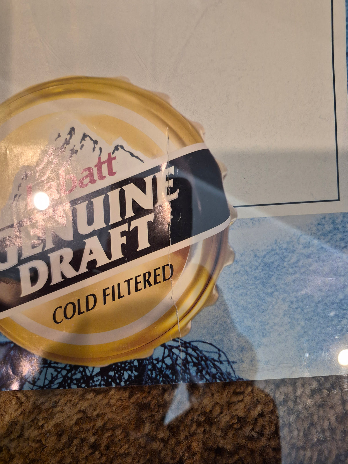 Labatt Genuine Draft "Cold Filtered" Poster 18 x 25 in. — Longbranch Saloon Drumheller