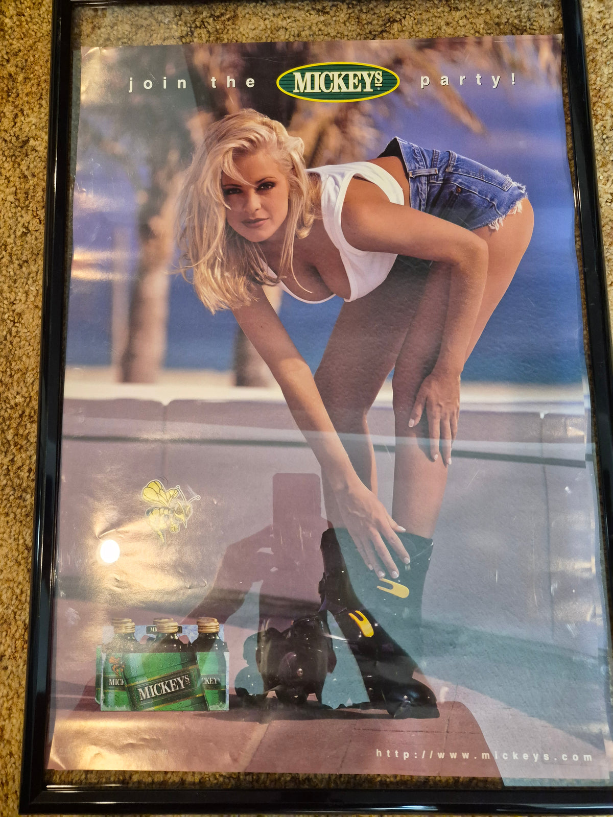 1998 Mickey's "Join the Mickey's Party!" Poster 19 x 27 in. — Longbranch Saloon Drumheller
