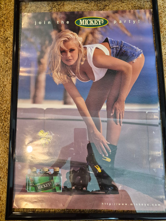 1998 Mickey's "Join the Mickey's Party!" Poster 19 x 27 in. — Longbranch Saloon Drumheller