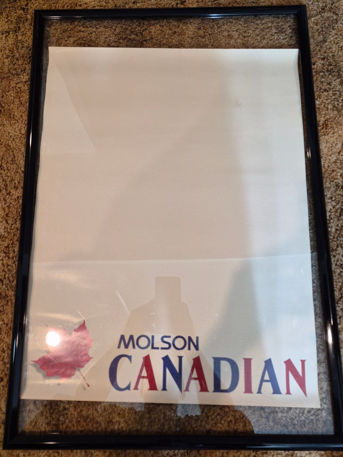 Molson Canadian Maple Leaf Wordmark Poster 19 x 27 in. — Longbranch Saloon Drumheller