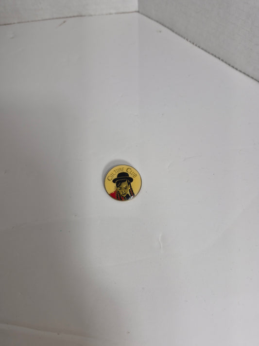 1980s Culture Club Boy George Enamel Lapel Pin 1 in.