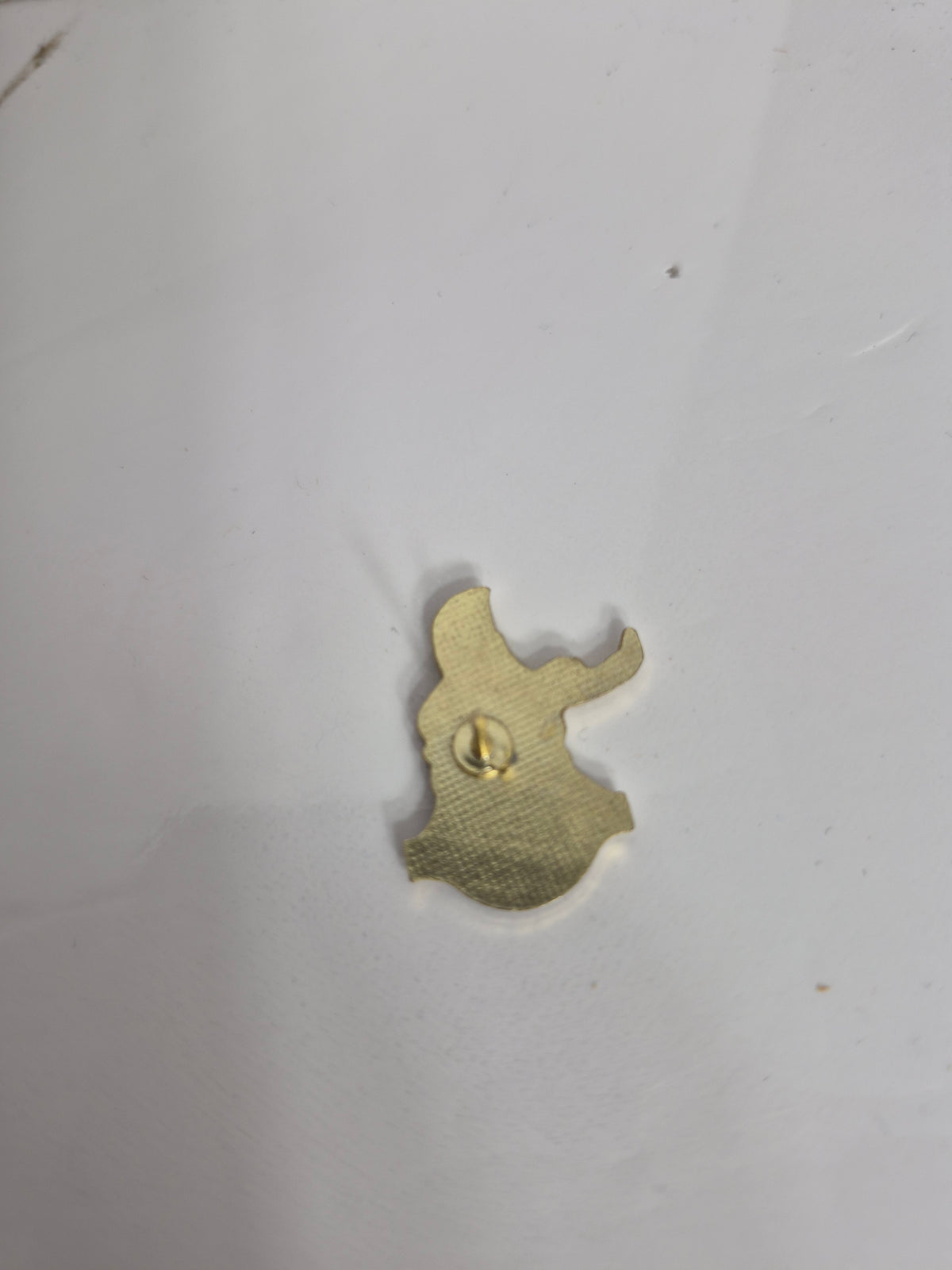 Vintage Skull with Mohawk 13 69 666 Enamel Lapel Pin 1 in.