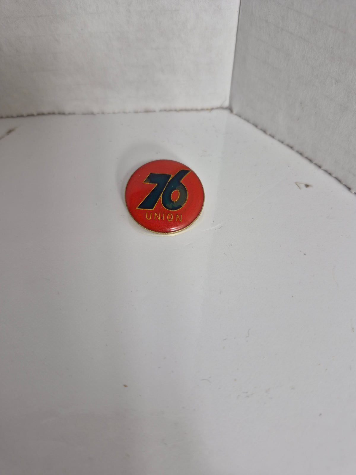 Vintage Union 76 Orange Logo Enamel Lapel Pin 1 in.