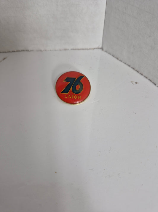 Vintage Union 76 Orange Logo Enamel Lapel Pin 1 in.