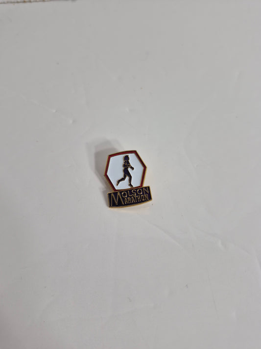 Molson Marathon Runner Enamel Pin Gold-Tone Artiss Regina