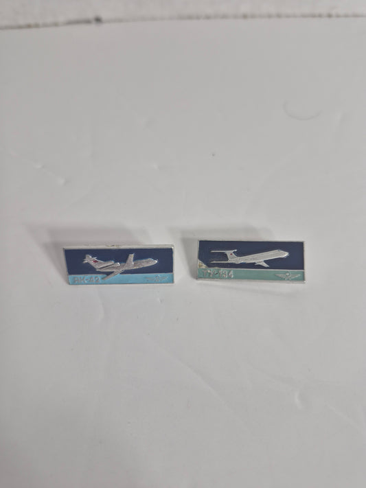 Soviet Tupolev Tu-134 Pin — Soviet-Era Airliner Souvenir Badge