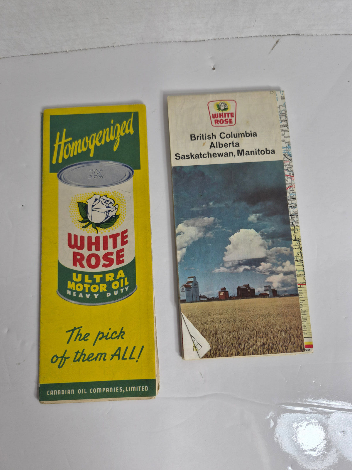 1956 White Rose Ontario Road Map – Canadian Oil Companies Service Station Map – Southern & Northern Ontario, City Insets – Rolph-Clark-Stone