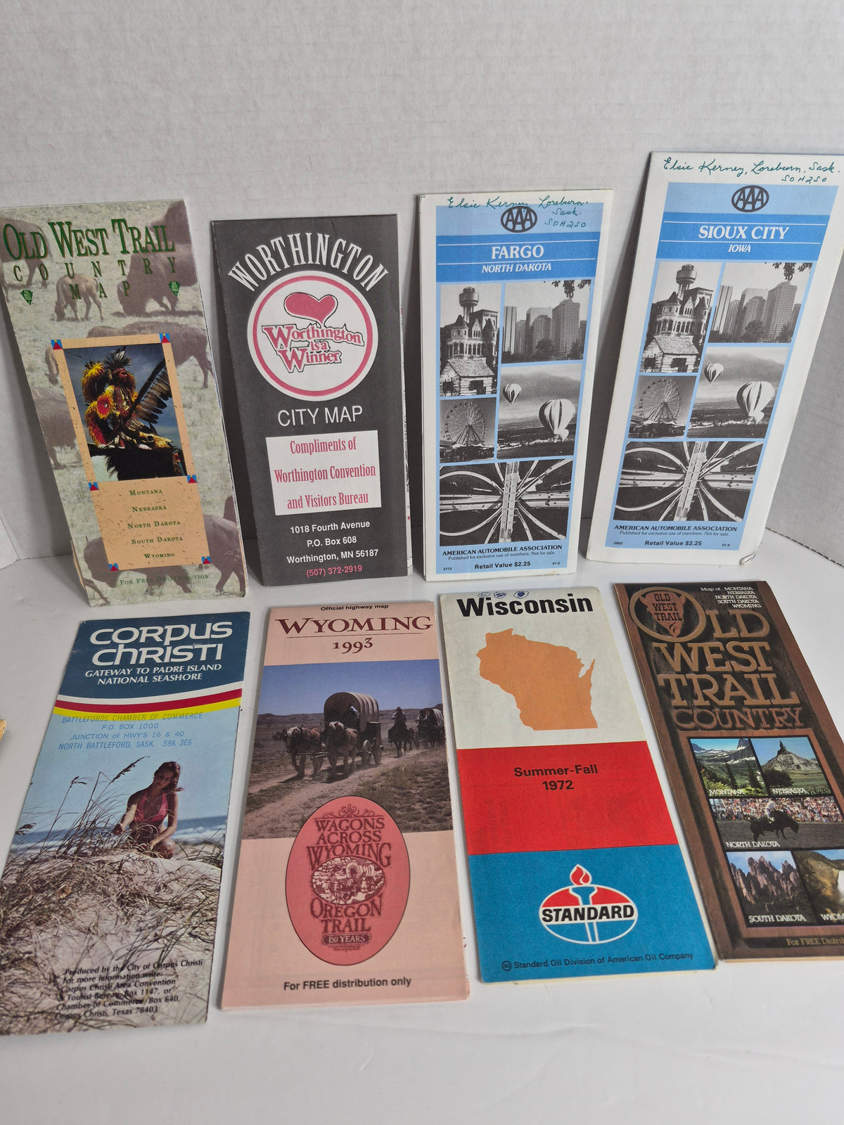 Vintage US Road Map Lot - 20 Maps - State Highway, AAA & Oil Company Maps - 1970s to 1990s