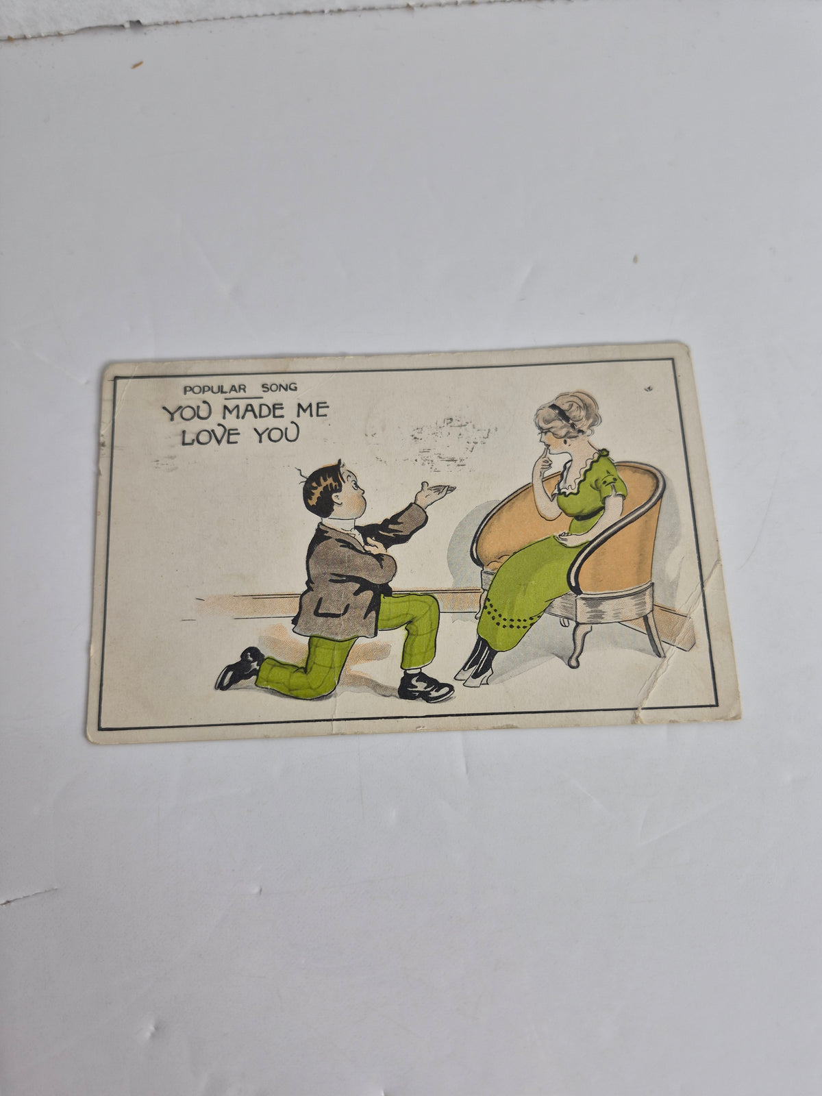 Antique Postcards – Lot of 7, c. 1908–1914 – Raphael Tuck "Smile" Comic by Dwig – Embossed Christmas & New Year Cards – Easter Card – Song Card – Como Park, Minnesota – Prairie Postmarks