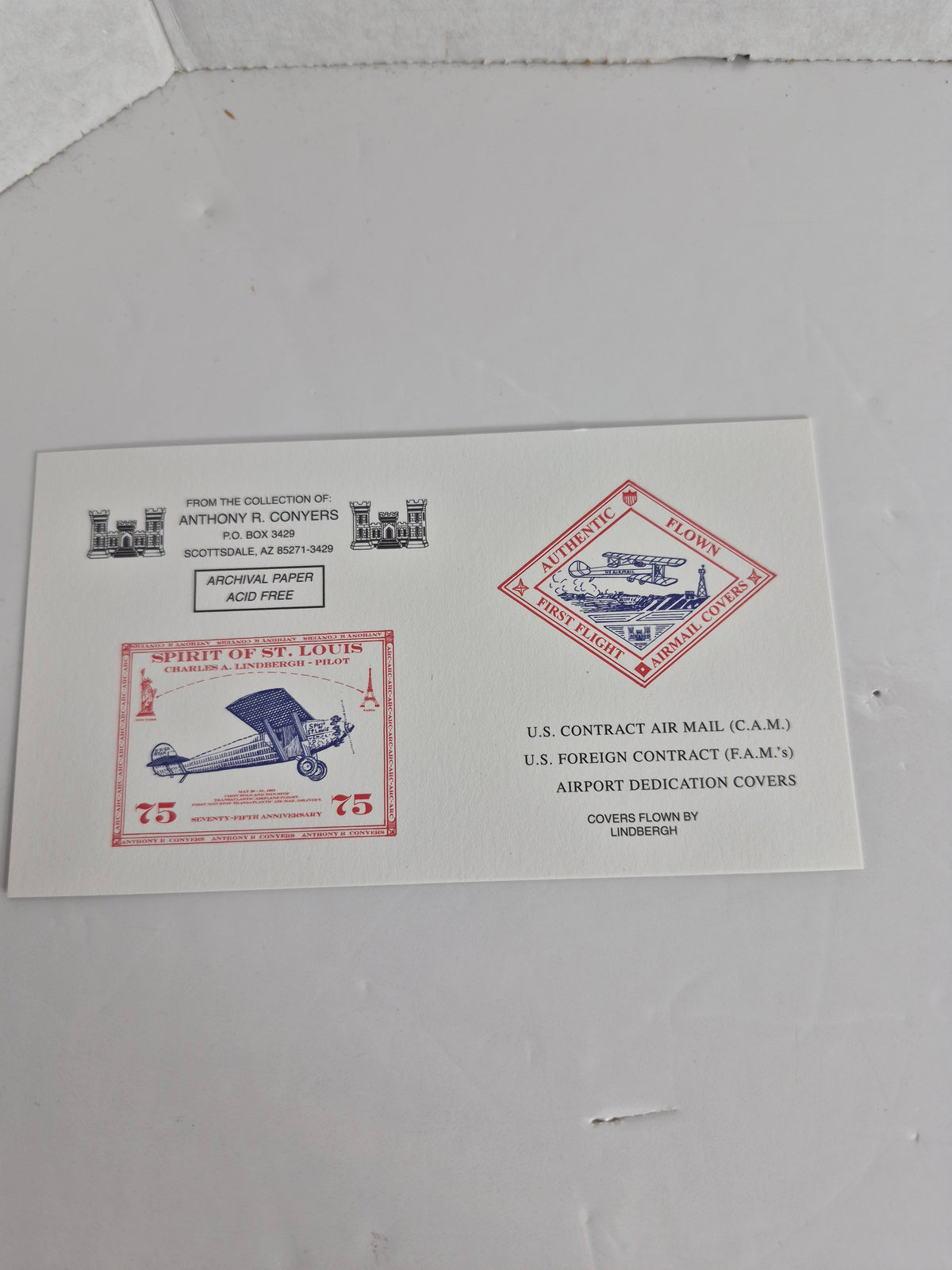 Canadian First Flight Airmail Covers – Lot of 5 Flown Covers, 1929 & 1947 – Toronto, Hamilton, Kingston, Detroit, Boston Routes – Plus 2 Lindbergh Collector Cards