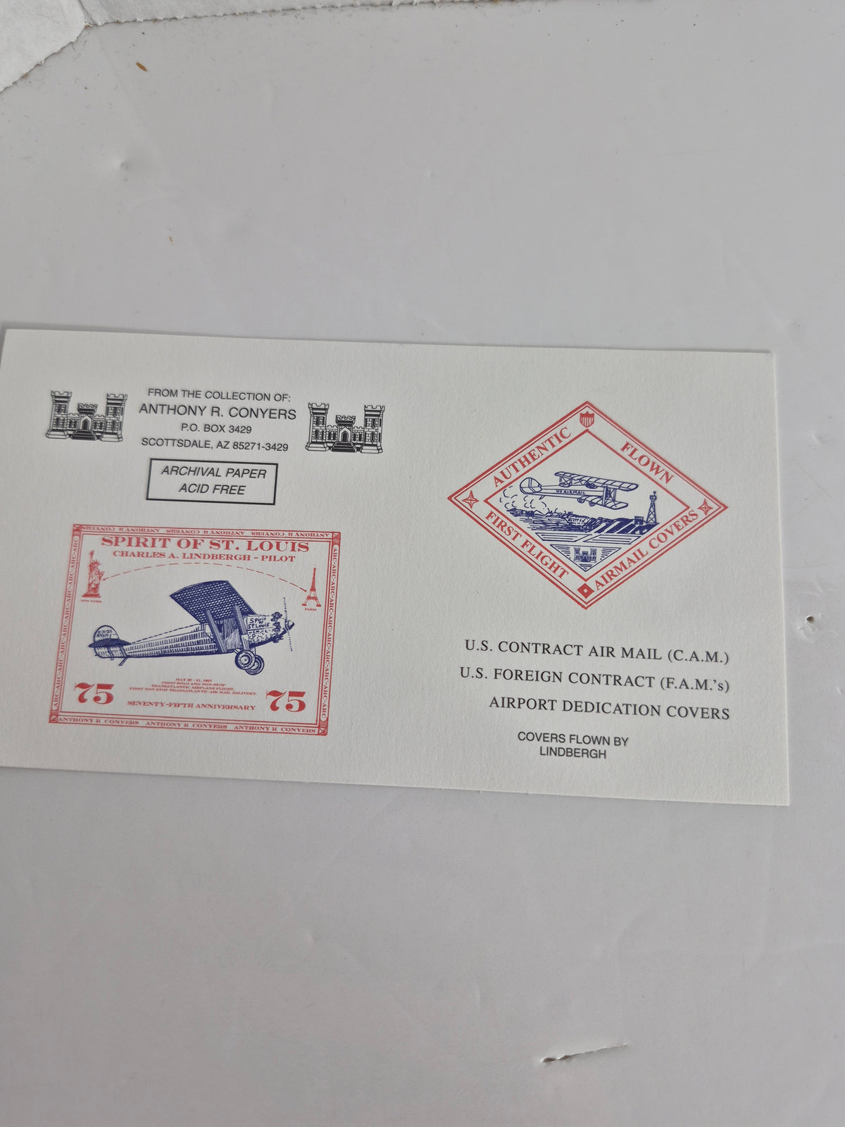 Canadian First Flight Airmail Covers – Lot of 5 Flown Covers, 1929 & 1947 – Toronto, Hamilton, Kingston, Detroit, Boston Routes – Plus 2 Lindbergh Collector Cards
